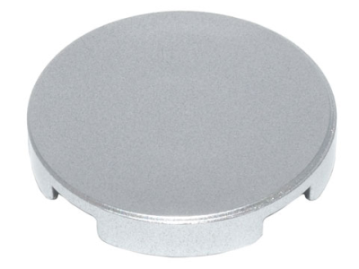 Tile, Round 2 x 2 with Bottom Stud Holder, 14769 Metallic Silver U