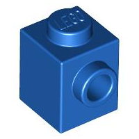 Brick, Modified 1 x 1 with Stud on Side 87087 Blue N