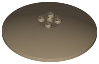 Dish 8 x 8 Inverted (Radar) - Solid Studs, 3961 Dark Tan U