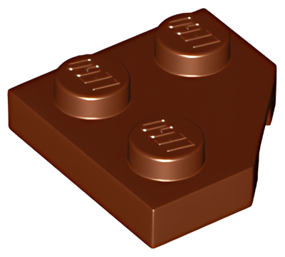 Деталь LEGO  Wedge, Plate 2 x 2 Cut Corner 26601 Reddish Brown U