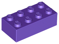 Brick 2 x 4, 3001 Dark Purple U
