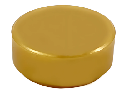 Деталь LEGO Tile, Round 1 x 1 98138 Pearl Gold U