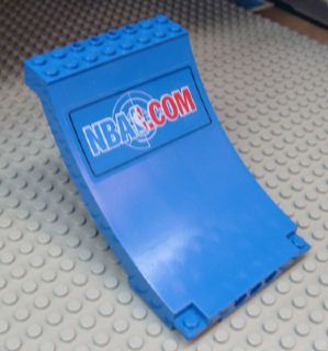 Sports Arena Section / Skateboard Ramp with NBA.COM Pattern (Sticker) - Set 3433, 43085pb06 Blue U