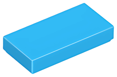 Деталь LEGO Tile 1 x 2 with Groove 3069b Dark Azure U