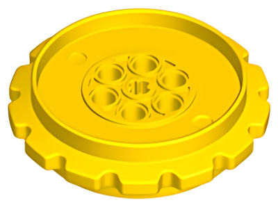 Деталь LEGO Technic Tread Sprocket Wheel Extra Large 42529 Yellow N