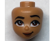 Mini Doll, Head Friends with Black Eyebrows, Reddish Brown Eyes and Lips, Closed Mouth Smile Pattern (Moana), 66752