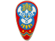 Minifigure, Shield Oval with Islanders Mask Pattern, 2586px10  