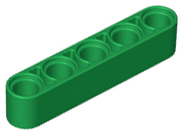 Technic, Liftarm Thick 1 x 5, 32316 Green N
