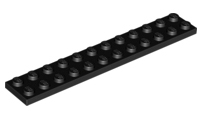 Plate 2 x 12, 2445 Black N