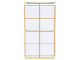 Glass for Window 1 x 4 x 6 with Gold Lattice over Frosted White Background Pattern, 57895pb041  