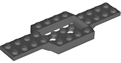 Деталь LEGO Vehicle, Base 4 x 12 x 3/4 with 4 x 2 Recessed Center with Smooth Underside 52036 Dark Bluish Gray U