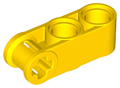Деталь LEGO Technic, Axle and Pin Connector Perpendicular 3L with 2 Pin Holes 42003 Yellow U