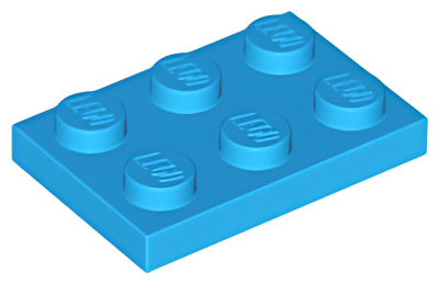 Деталь LEGO Plate 2 x 3 3021 (03021) Dark Azure U