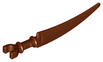 Minifigure, Weapon Sword, Scythe Blade with Clip Pommel, 59229 Reddish Brown U