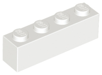 Кирпич LEGO Brick 1 x 4 3010 (6146) White N