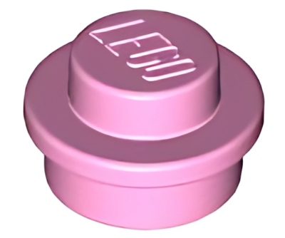 Деталь LEGO Plate, Round 1 x 1 4073 Bright Pink U