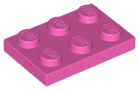 Plate 2 x 3, 3021 Dark Pink U