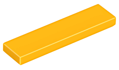 Деталь LEGO Tile 1 x 4 2431 (35371, 75703, 91143, 100687) Bright Light Orange U