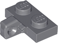 Hinge Plate 1 x 2 Locking with 1 Finger on Side without Bottom Groove, 44567b Dark Bluish Gray N