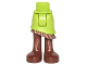 Mini Doll Hips and Asymmetric Layered Skirt, Copper Ruffle, Long Reddish Brown Boots with Copper Pattern - Thick Hinge, 20377c00pb03