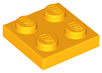 Деталь LEGO Plate 2 x 2 3022 (94148) Bright Light Orange U