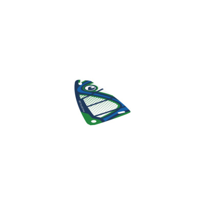 Plastic Triangle 6 x 12 Sail with Dark Blue Wave in Circle and Dark Azure, Dark Blue and Green Markings Pattern, 32918 Trans-Clear U