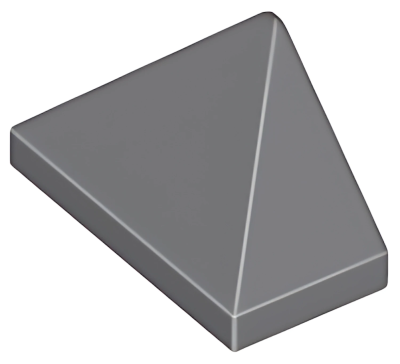 Деталь LEGO Lego Slope 45 2 x 1 Triple with Bottom Stud Holder 15571 (78821) Dark Bluish Gray N