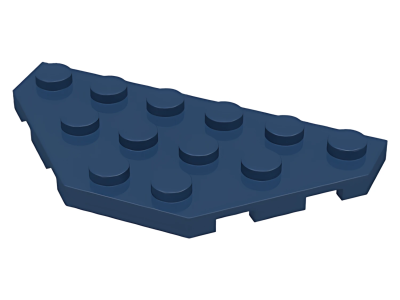 Деталь LEGO Wedge, Plate 3 x 6 Cut Corners 2419 (43127) Dark Blue U