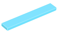 Tile 1 x 6, 6636 Medium Azure N