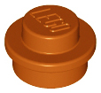 Plate, Round 1 x 1, 4073 Dark Orange N