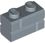Brick, Modified 1 x 2 with Masonry Profile 98283 Sand Blue N