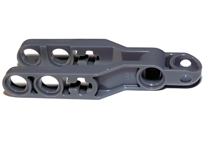 Деталь LEGO Technic, Steering Arm 6 x 2 with Tow Ball Socket Rounded, Chamfered 57515 Dark Bluish Gray N