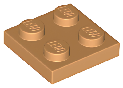 Деталь LEGO Plate 2 x 2 3022 (94148) Medium Nougat U