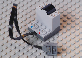 Electric Power Functions Receiver Unit with Dark Bluish Gray Bottom, 58123c01 Light Bluish Gray U