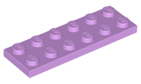 Plate 2 x 6, 3795 Medium Lavender U