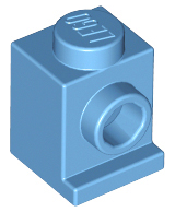 Brick, Modified 1 x 1 with Headlight, 4070 Medium Blue N