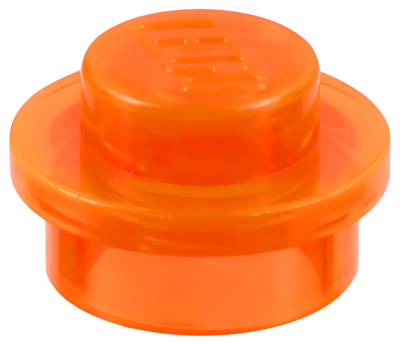 Деталь LEGO Plate, Round 1 x 1 4073 Trans-Neon Orange U