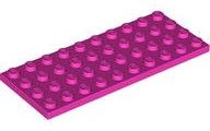 Plate 4 x 10, 3030 Dark Pink U