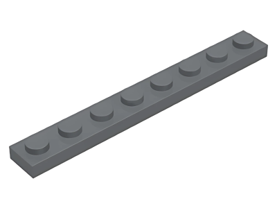 Деталь LEGO Plate 1 x 8 3460 Dark Bluish Gray U
