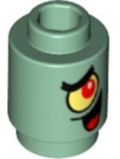 Brick, Round 1 x 1 with SpongeBob Plankton Character Pattern, 3062pb001