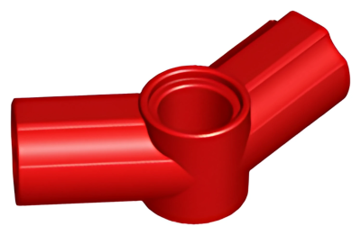 Деталь LEGO Technic, Axle and Pin Connector Angled #4 - 135 degrees 32192 Red U