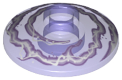 Dish 2 x 2 Inverted (Radar) with Lavender and White Electricity Pattern, 4740pb011