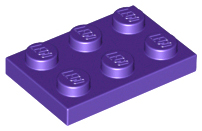 Plate 2 x 3, 3021 Dark Purple N