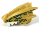 Dragon Head (Ninjago) Jaw Upper with White Teeth, Gold Eyes, and Dark Green Decorations Pattern, 40933pb01