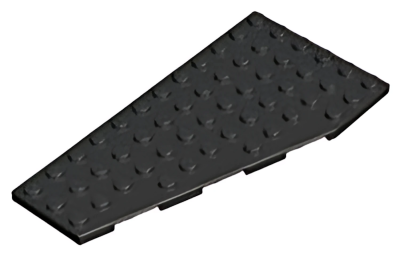 Деталь LEGO Wedge, Plate 12 x 6 Left 30355 Black U