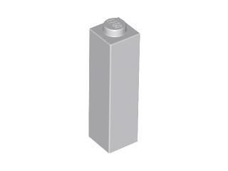Деталь Lego Кубик Brick 1 x 1 x 3 14716 Light Bluish Gray N