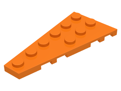 Wedge, Plate 6 x 3 Left, 54384 Orange U