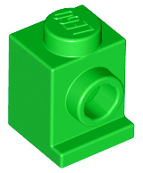 Brick, Modified 1 x 1 with Headlight, 4070 Bright Green N