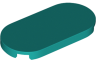 Tile, Round 2 x 4 Oval, 66857 Dark Turquoise N