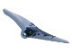Dinosaur Head Pteranodon with Yellow Eyes and Dark Blue Marks Around Eyes and Head Pattern, 98086pb06